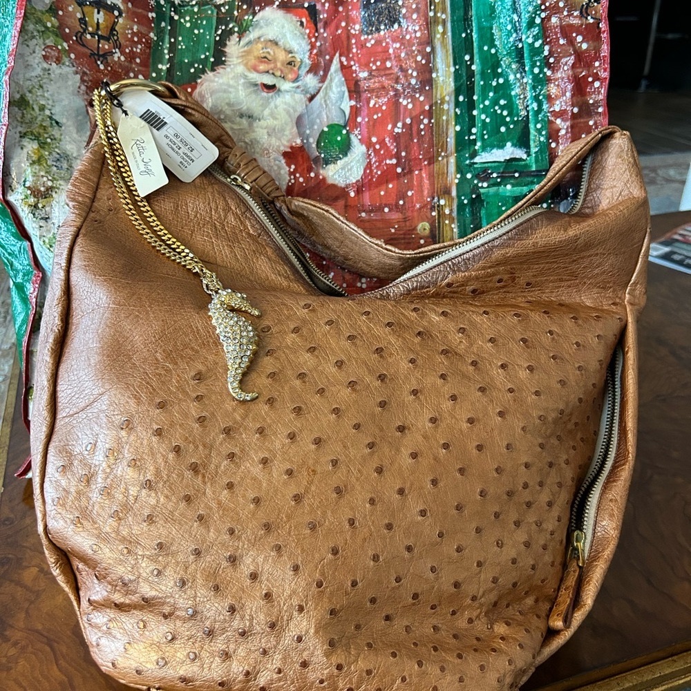 Reta Wolff Ostrich Leather Bag